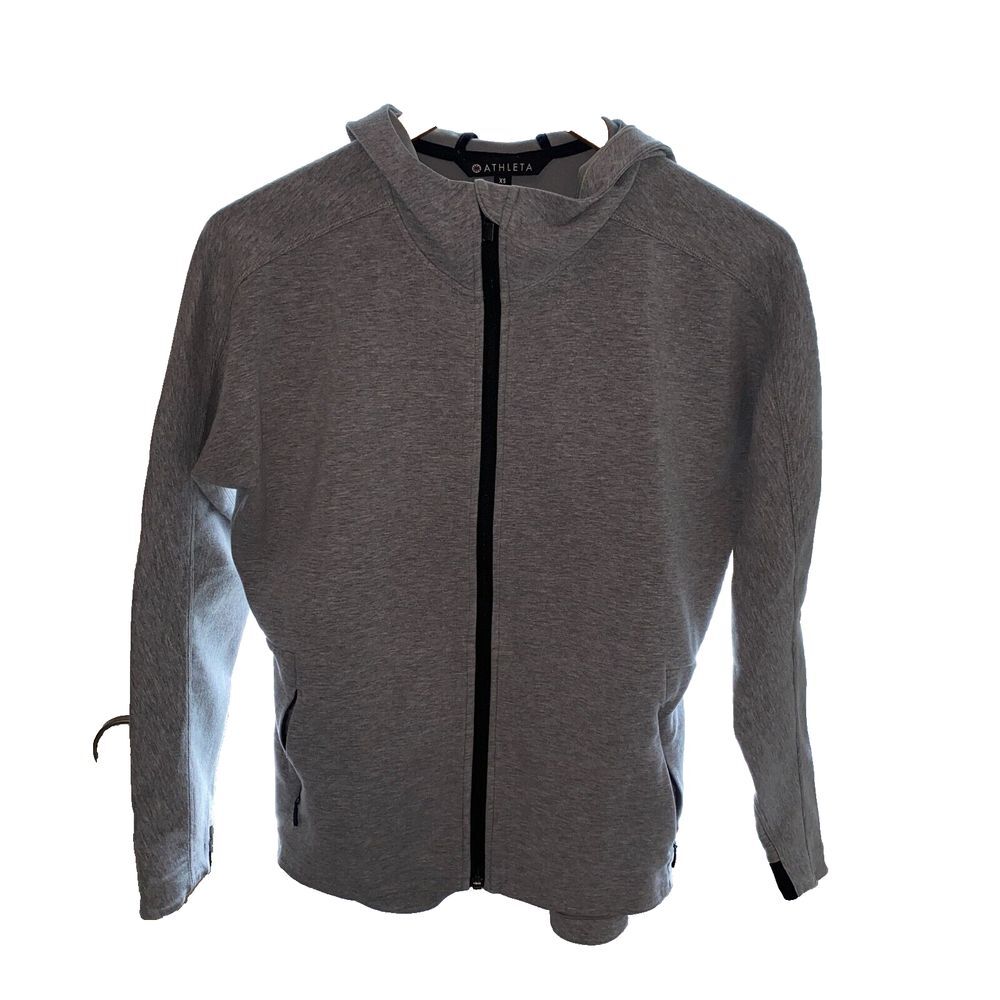 Athleta Modern Life Hoodie Jacket Womens XS‎ Stretch Gray 201222-01